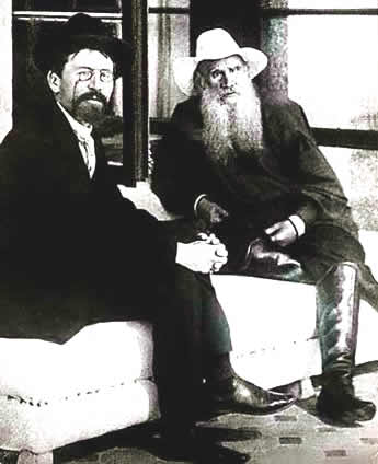 Антон Павлович Чехов у Льва Николаевича Толстого, (Крым, 1909)